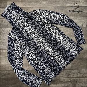 Fashionolic Leopard Print Long Sleeve Top Size 1X